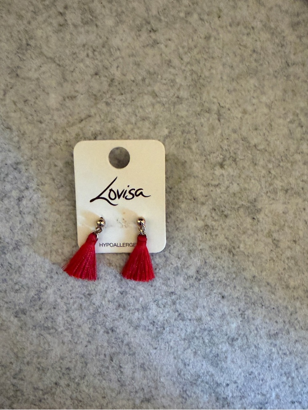 Red Tassel Drop Earrings